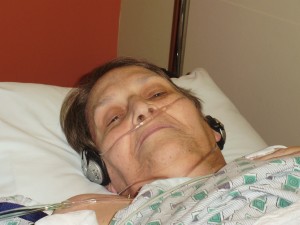 Patient wearing Surgical Serenity Headphones