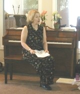 Dr. Alice Cash answering questions at a live workshop